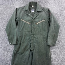 Vintage 60s Big Smith Coveralls Mens Large Green Canvas Union Made Jumpsuit