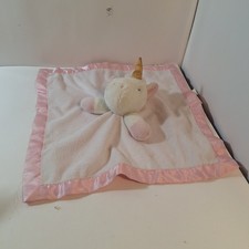 Cloud Island White Pink Glitter Unicorn Baby Security Blanket Lovey