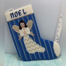 Needlepoint Christmas Stocking with Angel Design