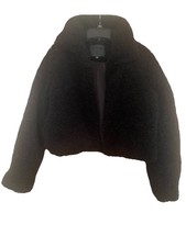 NEW BLANKNYC Faux Fur Teddy Coat - Black / Licorice - Small