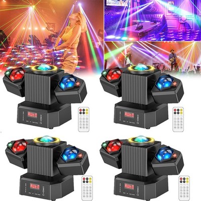 4PCS 50W LED Moving Head Stage Light RGBW Gobo Beam Spot Lighting DJ Disco DMX