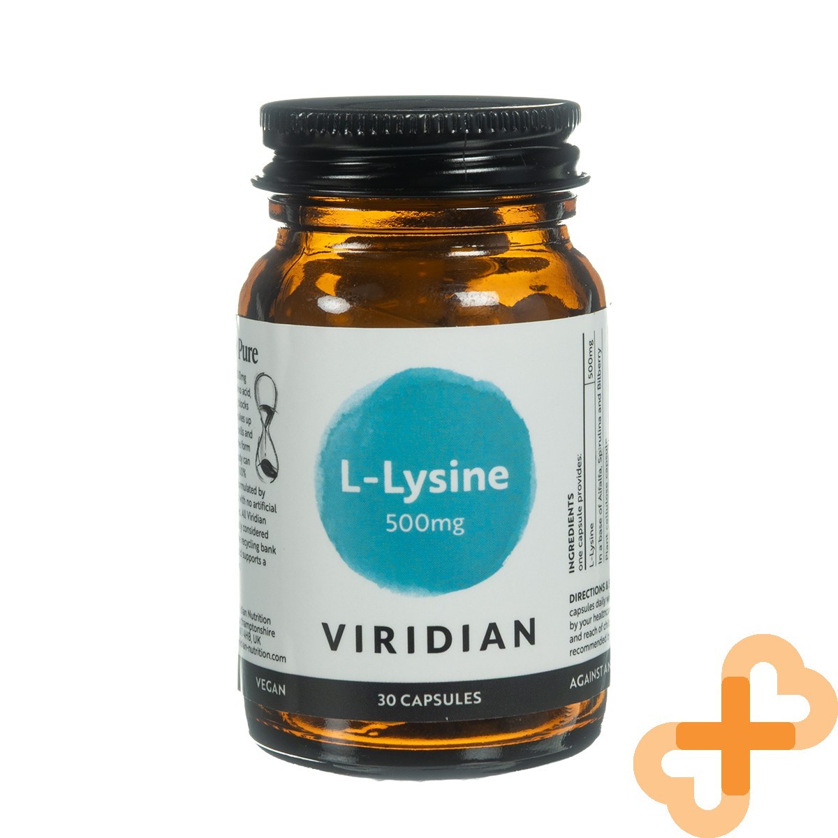 VIRIDIAN L-LYSINE 500 mg 30 Capsules Aminoacids Sport Food Supplement