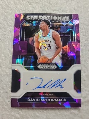 David McCormack 2022 Panini Prizm Draft Picks Purple Cracked Ice Auto 20/99
