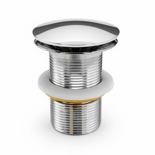 Chrome Basin Sink Waste Slotted/Unslotted Pop Up Sprung Plug Click Clack