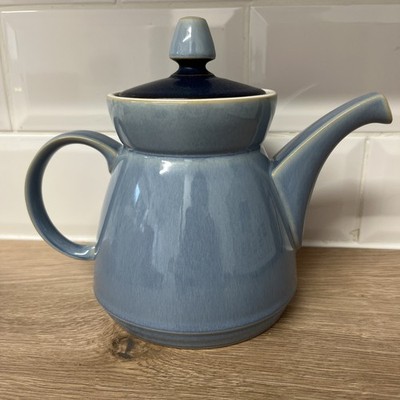 DENBY BLUE JETTY TEEKANNE - SEHR GUTER GEBRAUCHTER ZUSTAND - 2 PINT FASSUNGSVERMÖGEN