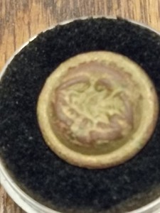 Post Civil War Pelican Button Found At Lloyd Louisiana