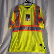 New Work King XL HiVis Safety Reflective Shirt Fluorescent Yellow 3M Scotchlite