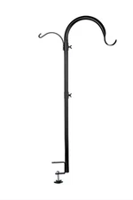 WOSIBO Three Span Deck Hook, 37 Inches Deck Bird Feeder Pole, Hanging Baskets...