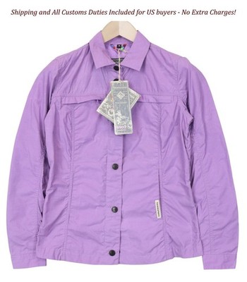 TUCANO URBANO Demetra Women's Jacket IT40 Purple Cotton Blend Collared Windproof