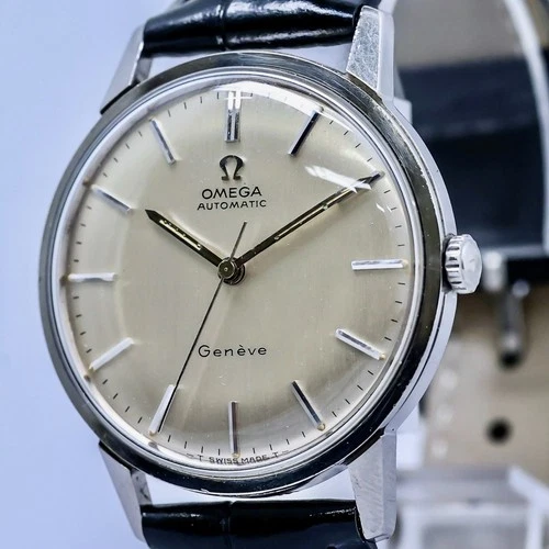 Vintage 1967 *N MINT* OMEGA Geneve Seamaster Cal.552 Automatic Silver 34mm Men's