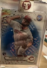 2023 Topps Pristine Graham Ashcraft #156 Encased Blue Refractor RC /75 Reds