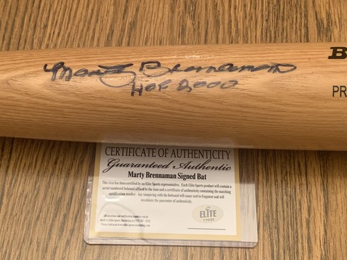 Marty Brennaman HOF 2000 Auto Rawlings Bat w/ JSA & Elite COA Cincinnati Reds - Picture 2 of 5