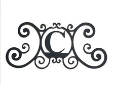 Iron Metal Letter C Personalized Initial Name Wall Art Decoration Minor Defect