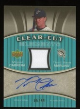 2007 UD Clear Cut Elements Baseball #CCE-MC Miguel Cabrera Jersey Auto /49