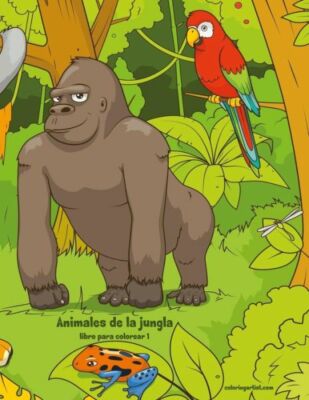 Animales De La Jungla Libro Para Colorear 1 9781717015303| eBay