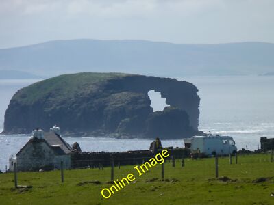 Foto 12x8 Lochinsel Tangwick Naturbogen geschnitten in Dore Holm gesehen c2014