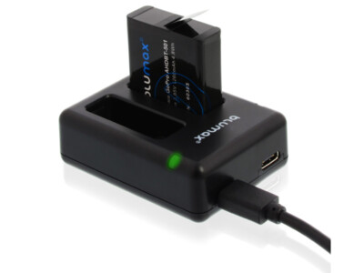 Original Blumax Dual Ladestation Ladegerät für GoPro Go Pro Hero 5 / 6 / 7 / 8