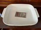 NEW CORNING JUST WHITE 4 QUART OPEN ROASTER LASAGNA PAN BAKING DISH — photo 2