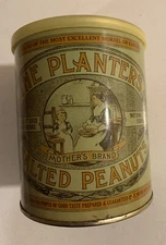 Vintage 1981 Full Unopened Planters Peanuts 75th Tin Mr Peanut Sealed NOS