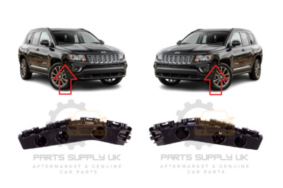 NEU Für Jeep Compass 2011-2017 Front Stoßstangenhalter Aufnahme Paar Set