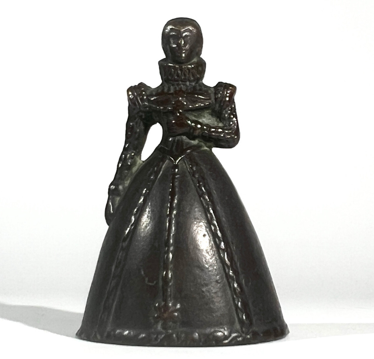 Campana de Mesa de Bronce Mujer Disfraz Renacimiento Medici Altura 10 cm Campana