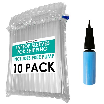 10 Pack Inflatable Laptop Protective Bags - Free Pump. Fits 14-16 Inch Notebooks