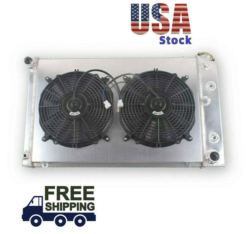 3 Row Radiator+2Fan For 1975-1976  1978-1980 1979 Chevrolet K5 Blazer 4.1L Foto 2 de 4
