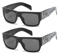 LOCS SLEEK SQUARE GRAFFITI PRINT CLASSIC SUNGLASSES RETRO SPORT HIP HOP DESIGNER