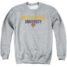West Chester Adult Crewneck Sweatshirt Stacked, Athletic Heather, S-3XL