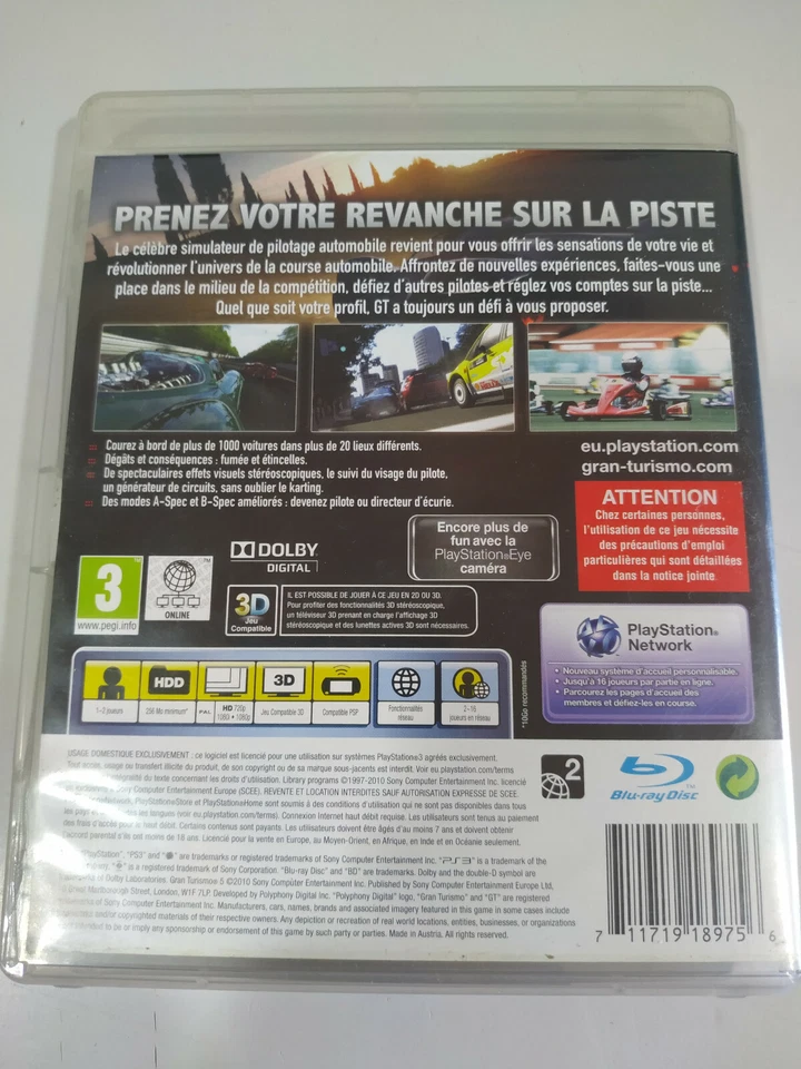 Gran Turismo 5 GT 5 Polyphony France Edition - Juego PlayStation 3 PS3 Sony - 3T, foto 2 de 5