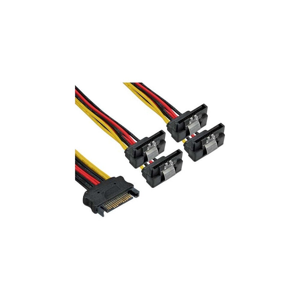InLine Cavo SATA alimentazione da 15pin Power SATA maschio (Alim.) a 4x 15pin Po