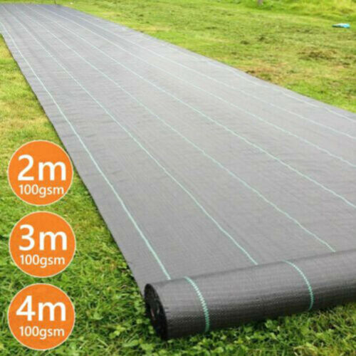 10m 25m 50m Long Heavy Duty Weed Control Fabric Ground Cover Membrane Landscape - Picture 1 of 24