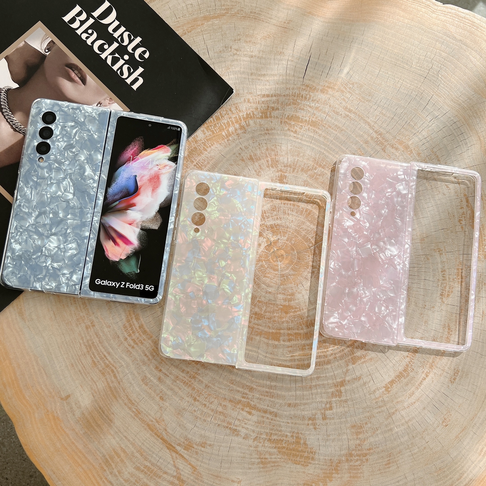 For Samsung Galaxy Z Fold 6 5 4 3 2 Bling Colorful Shockproof Slim Phone Case-image