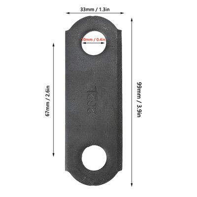 4Pcs Trailer Leaf Spring Shackle Strap 2 5/8 Inch Center-Center Double Eye