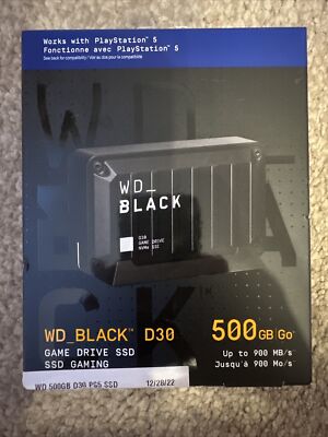Western Digital WD_Black_D30 500GB SSD Game Drive Playstation 5 kompatibel 