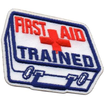 Boy Girl Cub FIRST AID TRAINED  class training Fun Patches Badges GUIDE SCOUT