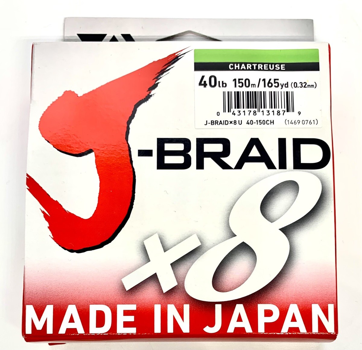Daiwa J-Braid X8 8 Strand Braided Line 40Lb 150M Chartreuse JB8U40