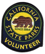 California State Parks - 3.75" X 3.25" Uniform Volunteer PATCH - new in 2021