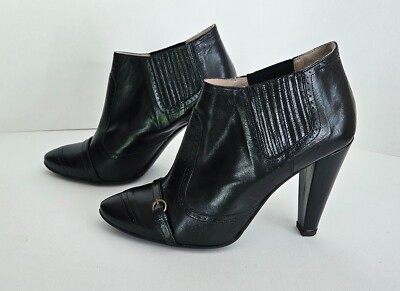 Vintage L'AUTRE CHOSE *Made In Italy* Leather Heeled Ankle Bootie Size 36.5