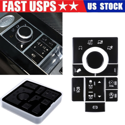 For Range Rover Sport 2014-16 Black Alloy Console Terrain Mode Button Cover