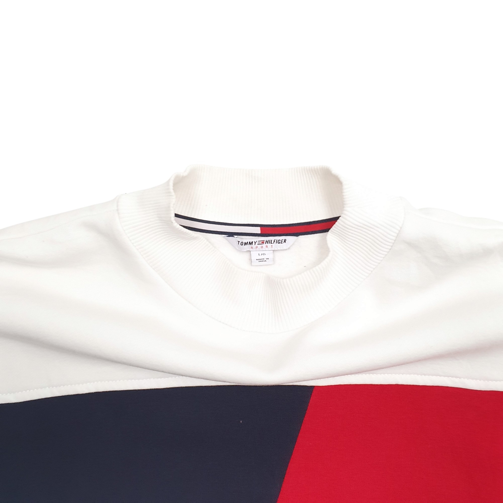 TOMMY HILFIGER Crewneck Cotton Blend Jumper Sweatshirt Womens L image 2