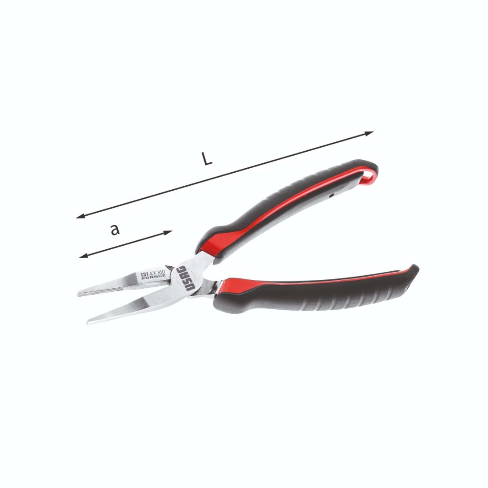 USAG 131 AA Pinza Becchi Piatti Lunghi 200mm | Professionale U01310151