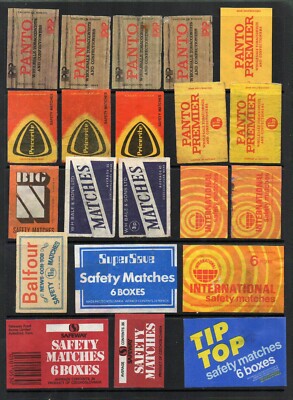 Streichholzschachtel Etiketten Werbung Made in CZECHOSLOVAKIA verschiedene Sorten #779