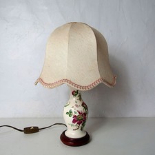 Ancienne lampe pied faience céramique Vintage 36cm