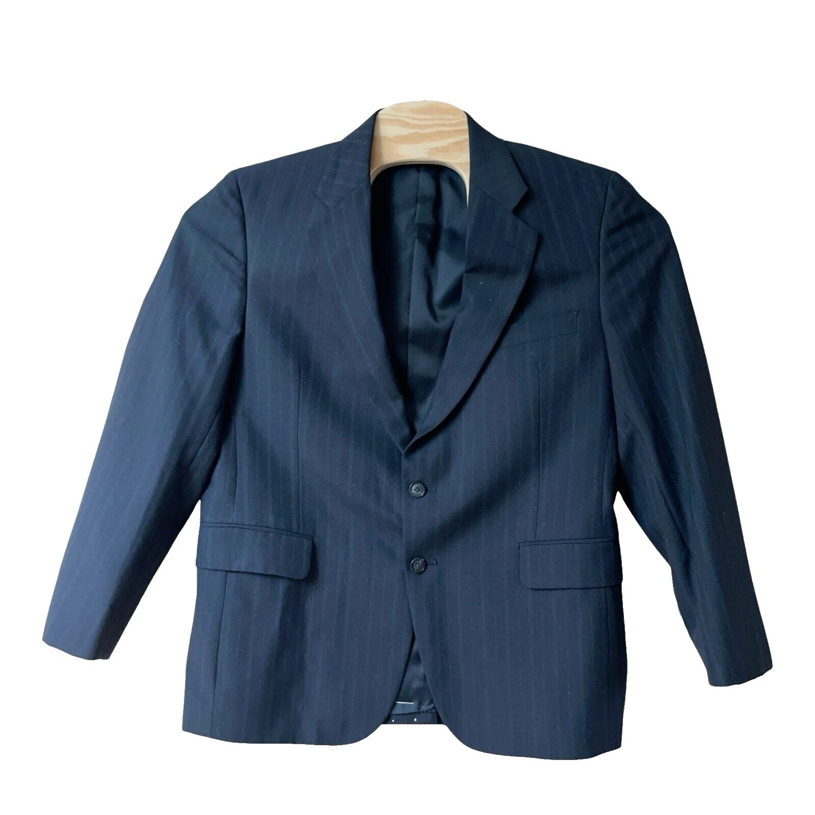 Trajes y Blazers de rayas de Poliéster Negro para Hombres