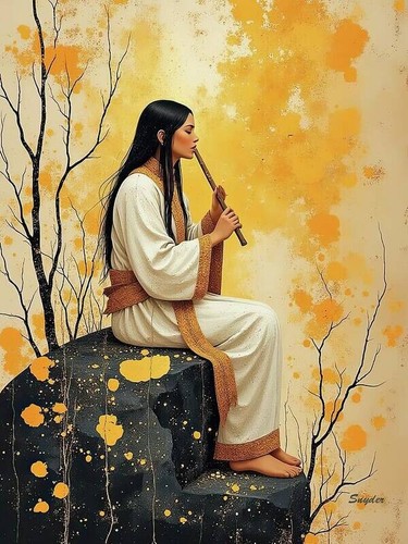 Flute Player of Love's Melody by Floyd Snyder Native American Art Print 11x14
