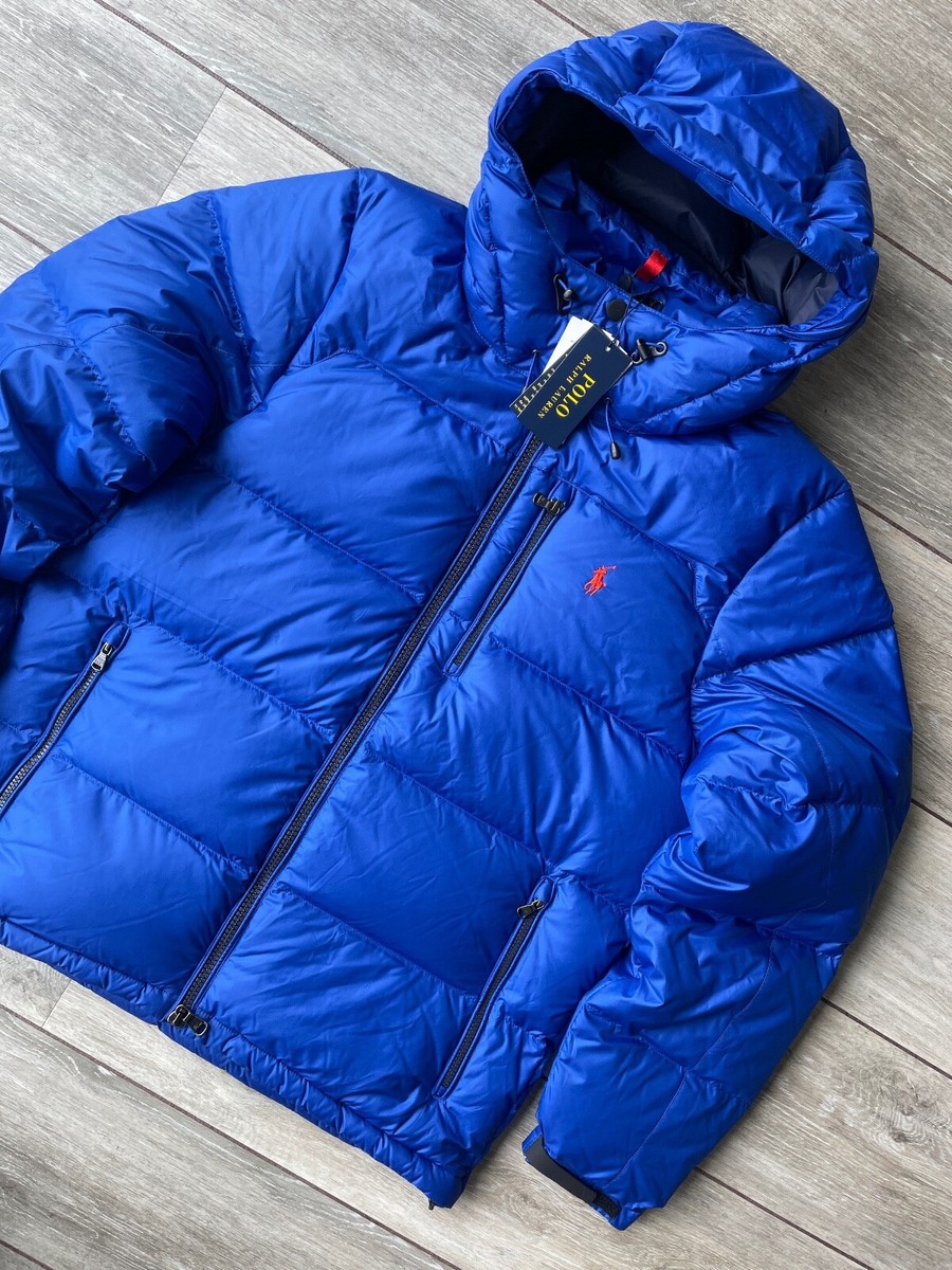polo ralph lauren blue puffer jacket