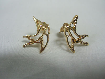 Boucles d'oreille puce hirondelle