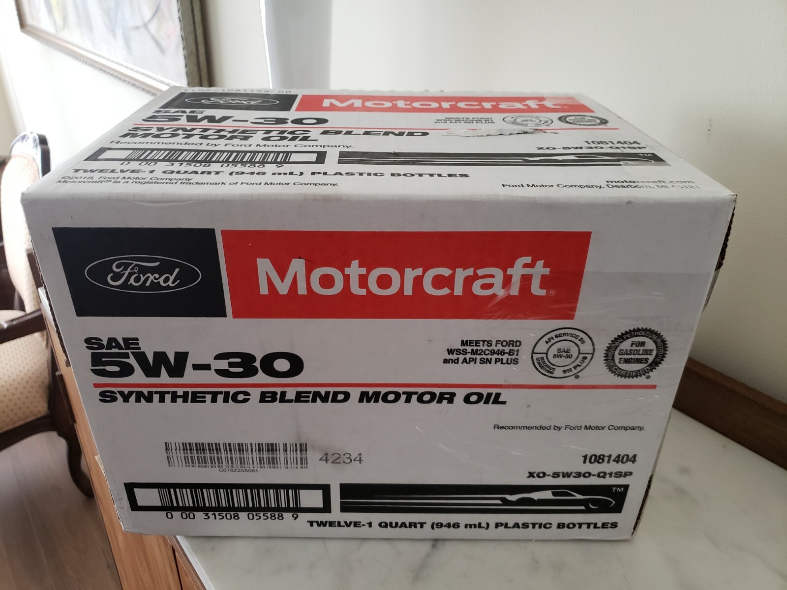 FORD Motorcraft SAE 5W30 SYN BLEND Motor Oil XO5W30Q1SP 12QTS US