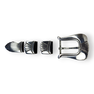 Dan Oliver Shades of the West Sterling Silver Belt Buckle Set Dan Oliver Shades of the West Sterling Silver Belt Buckle  main image 2